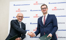 AB &bdquo;Lietuvos geležinkeliai&ldquo; ir PKN &bdquo;Orlen&ldquo; sutarties pasira&scaron;ymas