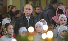 Putinas dalyvavo stačiatikių Kalėdų apeigose