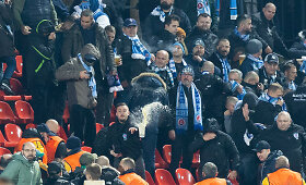 Incidentas tarp sirgalių rungtynių &bdquo;Žalgiris&ldquo; &ndash; &bdquo;Slovan&ldquo; antrajame kėlinyje