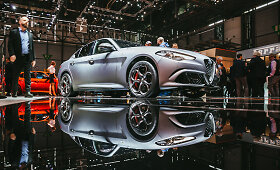 &bdquo;Alfa Romeo&ldquo; Ženevoje pademonstravo, kaip atrodo &bdquo;piktesni&ldquo; &bdquo;Stelvio&ldquo; ir &bdquo;Giulia&ldquo; modeliai