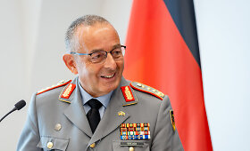 Carsten Breuer ir Valdemaro Rup&scaron;io spaudos konferencija