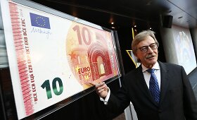 Europos centrinis bankas pristatė naujus 10 eurų banknotus