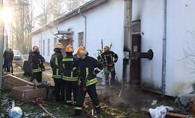 Taurų kaime degė katilinė