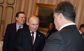 ES lyderių, Petro Poro&scaron;enkos ir Vladimiro Putino susitikimas Milane