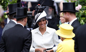 Meghan Markle pirmą kartą apsilankė Askoto žirgų lenktynėse