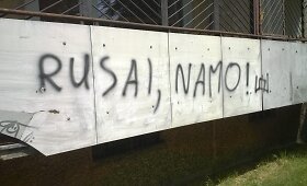 Kaune pastebėti tautinę nesantaiką kurstantys užra&scaron;ai
