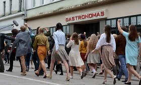 Filmo &bdquo;Emilija&ldquo; masinių scenų filmavimas Kaune