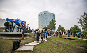 Prie &bdquo;Barclays&ldquo; technologijų centro vilniečiams įrengta laisvalaikio erdvė