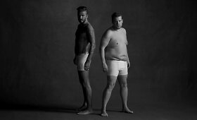 Apatinių reklamos parodijoje Davidas Beckhamas nusifilmavo su komiku Jamesu Cordenu
