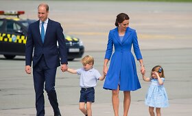 Princas George'as ir princesė Charlotte nekantravo i&scaron;skristi i&scaron; Lenkijos