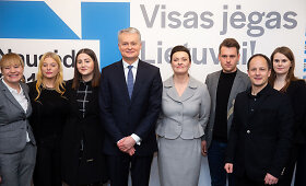 Gitanas Nausėda pristatė savo rinkiminį &scaron;tabą