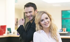 Vaidas Baumila ir Monika Linkytė lankėsi Žmonės.lt redakcijoje