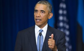 JAV prezidento Baracko Obamos spaudos konferencija Estijoje