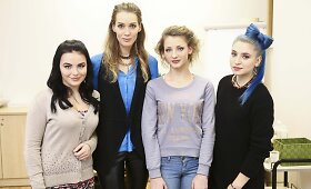 Eglės Grėbliauskaitės projekto &bdquo;Pats&ldquo; konkurso finalininkių pažintis su būsimomis grožio profesijomis
