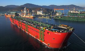 &bdquo;Samsung Heavy Industries&ldquo; nuleido į vandenį didžiausią pasaulyje plaukiojančią saugyklą