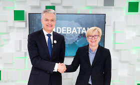 15min studijoje &ndash; prezidento posto siekiančių G.Nausėdos ir I.&Scaron;imonytės debatai
