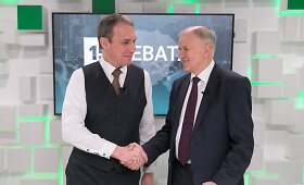 15min studijoje &ndash; prezidento posto siekiančių V.P.Andriukaičio ir A.Juozaičio debatai