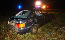 Panevėžio rajone apvirto &bdquo;Audi 80&ldquo;