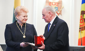 Lietuvos prezidentei Daliai Grybauskaitei įteiktas Moldovos Respublikos ordinas