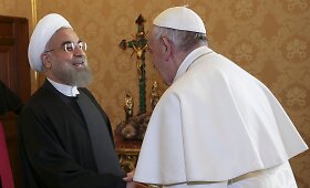Popiežiaus ir Irano prezidento Hassano Rouhani susitikimas