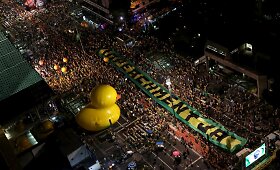 Protestuotojai Brazilijoje