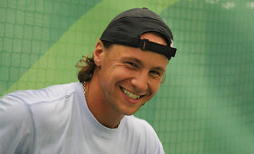 Ričardas Berankis treniravosi SEB arenoje