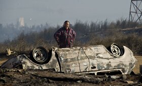 Čilėje 870 hektarų plotą nusiaubusio gaisro padariniai
