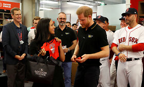 Meghan Markle ir princas Harry stebėjo beisbolo rungtynes