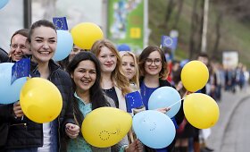ES prekybos sutartį su Ukraina palaikanti akcija Nyderlanduose