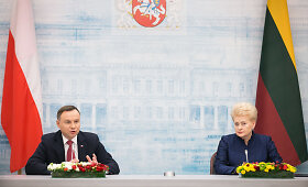 Prezidentės Dalios Grybauskaitės ir Lenkijos Prezidento Andrzejaus Dudos spaudos konerencija