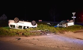Tragi&scaron;ka BMW ir VW Golf avarija Prienuose