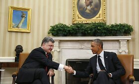 Baltuosiuose rūmuose Petro Poro&scaron;enka susitiko su JAV prezidentu Baracku Obama 