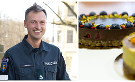 Kauno policijos pareigūnas gamina sveikuoli&scaron;kus tortus