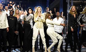 &bdquo;Balmain x H&M&ldquo; kolekcijos pristatyme &ndash; pramogų ir mados pasaulio žvaigždės