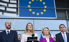 Teroro Izraelyje aukų pagerbimo ceremonija prie Europos Parlamento
