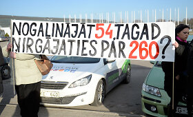 Rygoje vyko protestas prie&scaron; prekybos centro &bdquo;Maxima&ldquo; griūties bylos vilkinimą