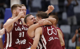 Latvijos rinktinės triumfas prie&scaron; Prancūzijos komandą