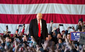 Donaldo Trumpo agitacinis renginys Niujorke