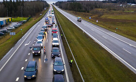 Vairuotojų patikra A2 kelyje Panevėžio kryptimi