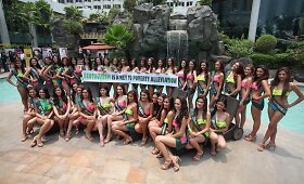 Grožio konkurso &bdquo;Mis Filipinai 2015&ldquo; dalyvės apsirengė maudymosi kostiumėlius