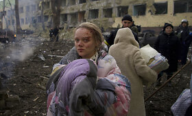 Mariana Vi&scaron;egirskaja i&scaron; Mariupolio, evakuota i&scaron; gimdymo namų per bombardavimą