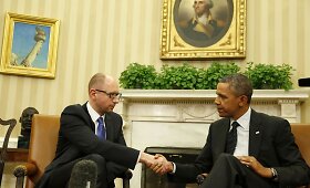 Ukrainos laikinojo premjero Arsenijaus Jaceniuko susitikimas su Baracku Obama