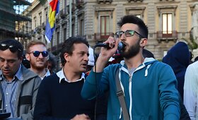 Sicilijoje protestuotojai ragina Europą sustabdyti žmonių žūtis Viduržemio jūroje
