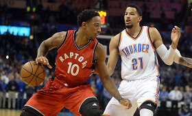 &bdquo;Raptors&ldquo; pergalė prie&scaron; &bdquo;Thunder&ldquo; svečiuose