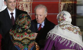 JAV viceprezidentas Joe Bidenas lankosi Ukrainoje