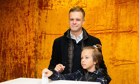 Gabrielius Landsbergis balsavo savivaldos rinkimuose
