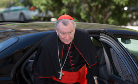 Seimo pirmininkė susitiko su Vatikano valstybės sekretoriumi, kardinolu Pietro Parolinu