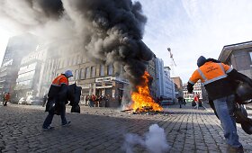 Belgijoje dėl masinių streikų gali sutrikti krovinių judėjimas