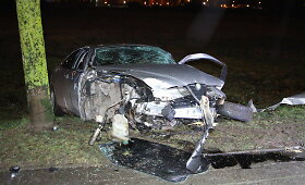 Panevėžyje į medžius rėžėsi &bdquo;Alfa Romeo&ldquo;