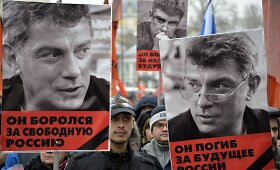 Maskvoje įvyko gedulo mar&scaron;as Borisui Nemcovui atminti